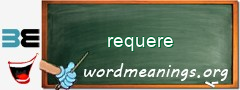 WordMeaning blackboard for requere